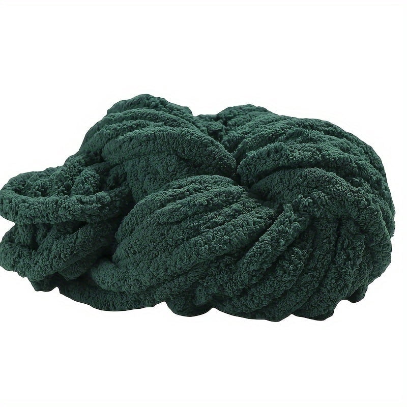 GYTY Ultra-Soft, Extra Thick Chenille Yarn - Ideal for DIY Knitting & Crocheting | Cozy Blankets, Carpets, Pillows in Khaki, Dark Green, Charcoal | 100% Polyester Fiber, Crochet Yarn