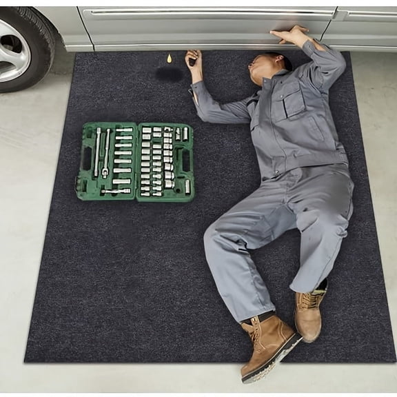 GYTY [Waterproof Garage Floor Mat] Oil-Resistant Universal Fit Garage Floor Mat - Waterproof Textile Car Maintenance Mat - Auto Repair Crawling Mat