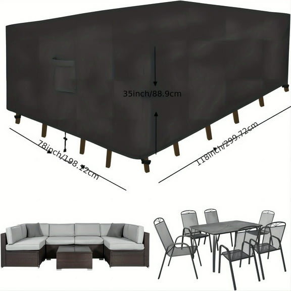 GYTY Waterproof Outdoor Furniture Covers - Heavy Duty, Combination Sofa, Patio Tables, and Chair Covers with Durable Protection