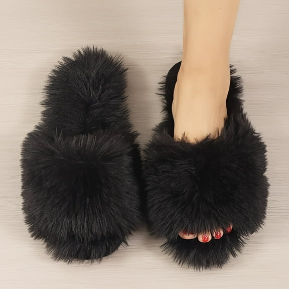 GYTY Women'S Plush Slippers for All Seasons, Cozy Indoor Footwear with a Stylish And Minimalist Design.