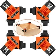 GYUEE 4pcs 90 Degree Angle Clamps, Adjustable Plastic 90°Woodworking Corner Clamps,Right Angle Clip Fixer,DIY Clamp Tool