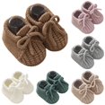 thumbnail image 1 of GYUJNB Baby Booties Non Slip Soft Sole Warm Knit Toddler Booties for Winter for Indoor Outdoor Baby Winter,9-12 Months, 1 of 4
