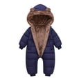 thumbnail image 1 of GYUJNB Baby Boys Girls Snowsuit Winter Clothes Suit Hooded Jumpsuit Romper Bear Outfit Warm Coat Outwear,Size:12-18 Months, 1 of 7