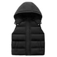 thumbnail image 1 of Gyujnb Boys Down Vest Winter Warm Insulated Padded Sleeveless Jacket with Hood for Kids Outdoor Activities,Size:11-12 Years, 1 of 9
