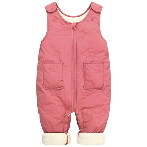Gyujnb Baby Romper,Boys Fleece Lined Overalls Soft Warm Romper Jumpsuit with Easy Snap Opening for Toddler Outdoor Winter-Baby Girl Romper,Baby Boy Romper,Size:3-6 Months