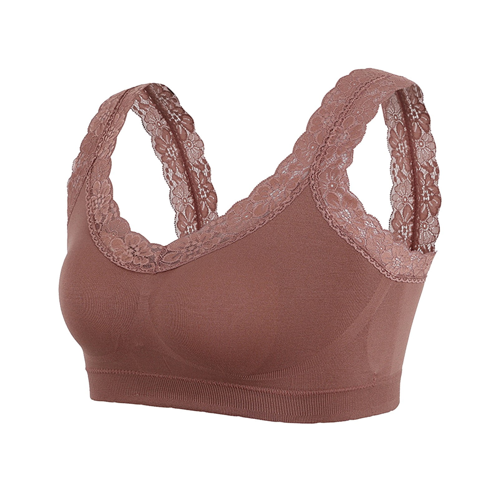 GYUJNB Bras for Women Sports Bras Tank Top Low Back Sleep Bra Seamless Without Steel Ring V Neck