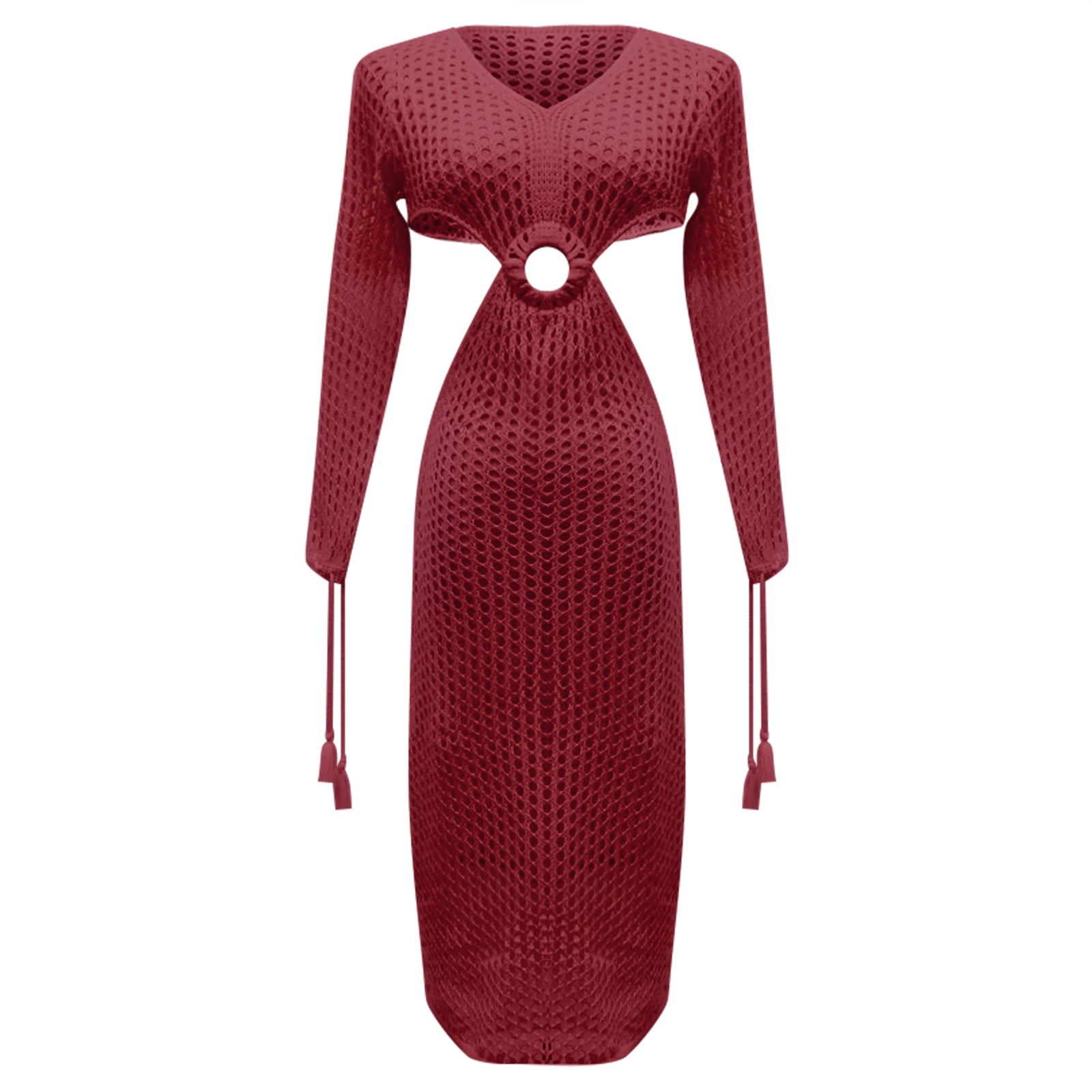 GYUJNB Crochet Beach Cover Up for Women Ladies Summer Solid Color Knit