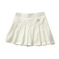 thumbnail image 1 of GYUJNB Girl Skort Mini Flare Plain Pleated Skater Skirt Shool Uniform, 1 of 5