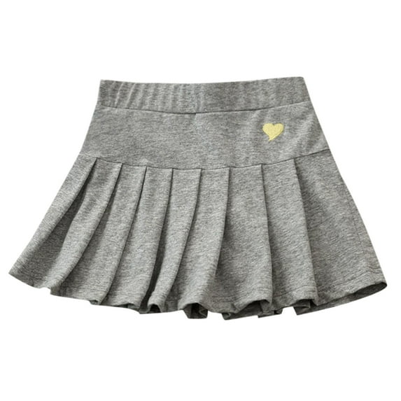 GYUJNB Girl Skort Mini Flare Plain Pleated Skater Skirt Shool Uniform