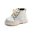 thumbnail image 1 of Gyujnb Girls Boots,Girls Boots for Toddlers Cozy and Warm Knit Ankle Booties for Autumn and Winter Versatile and Easy To Wear for Little Girls-Boys Shoes,Girls Shoes,Size:2.5-3 Years, 1 of 9