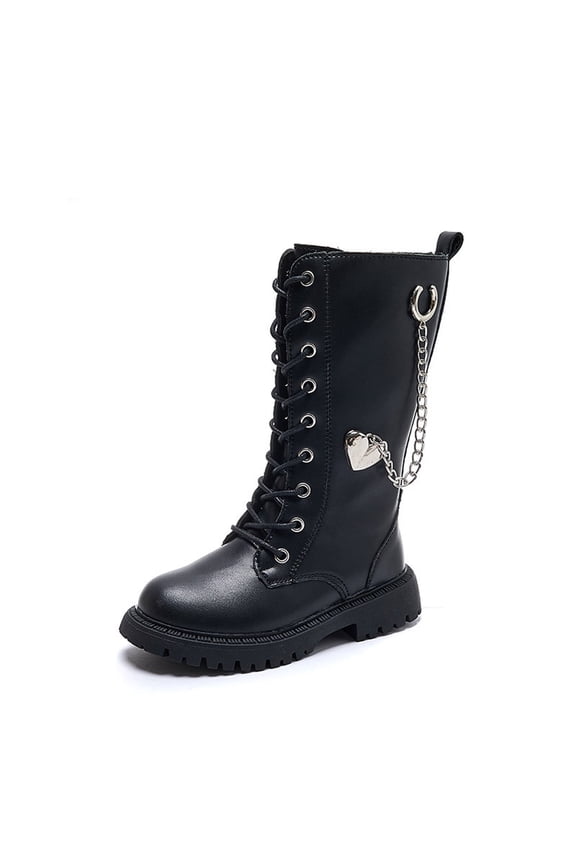 Girls Boots,Girls Winter Boots Mid Calf Warm Lined Snow Boots for Toddler Kids Casual Shoes-Boys Shoes,Girls Shoes,Size:9.5-10 Years