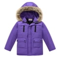 thumbnail image 1 of GYUJNB Heavyweight Insulated Winter Jacket for Girls with Detachable Hood Warm Windproof Outerwear Coats for Cold Weather,Size:11-12 Years, 1 of 5