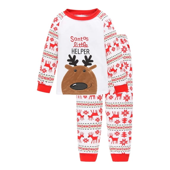 GYUJNB Kids Christmas Pajamas Long Sleeve Top and Pants Set Santa ...