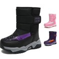 thumbnail image 1 of GYUJNB Kids Snow Boots Hook Loop Warm Padded Snow Boots for Kids Outdoor Play for Outdoor Adventures Winter,5-5.5 Years, 1 of 9