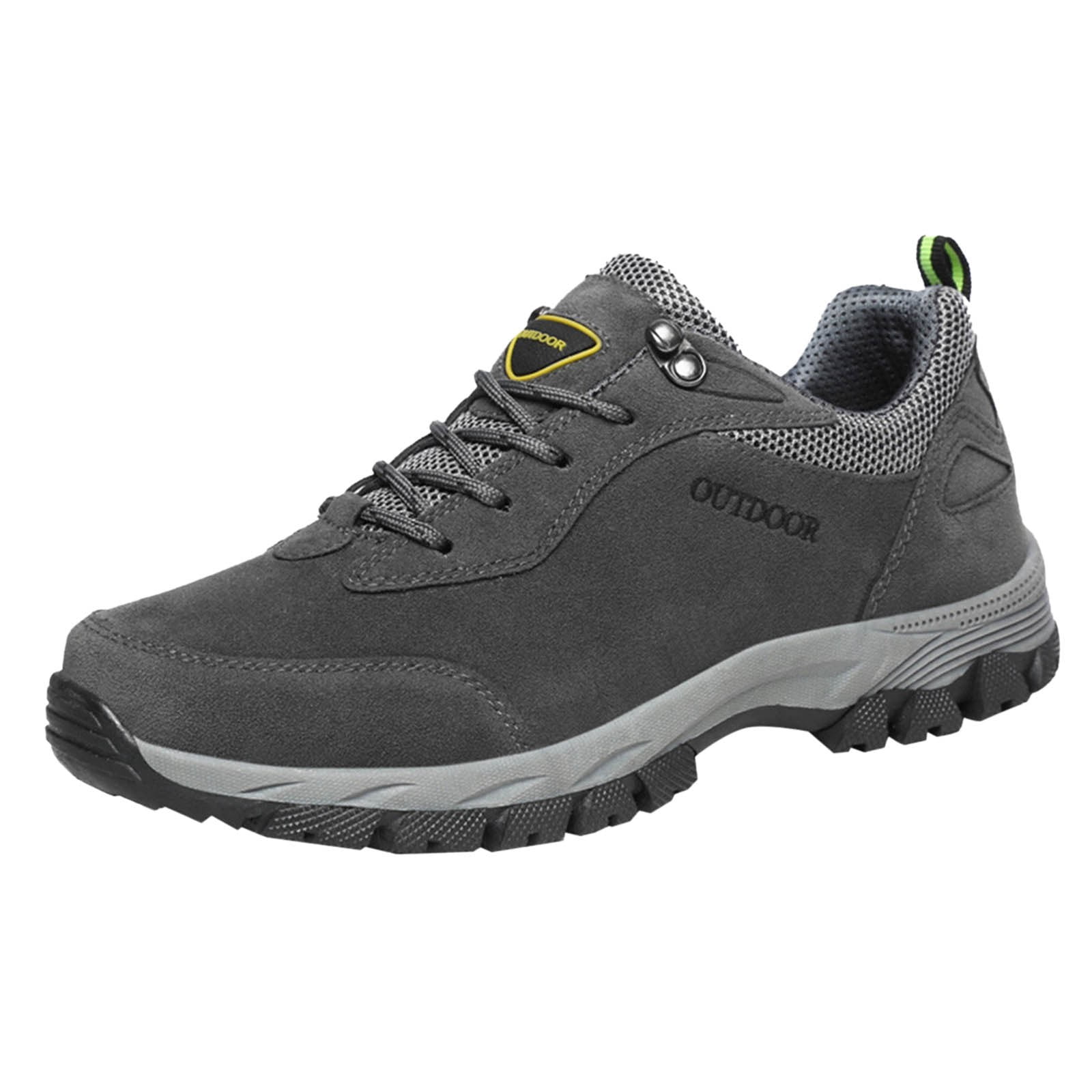 GYUJNB Men's Suede Water-proof Hiking Shoes,Outdoors Lightweight Comfy ...