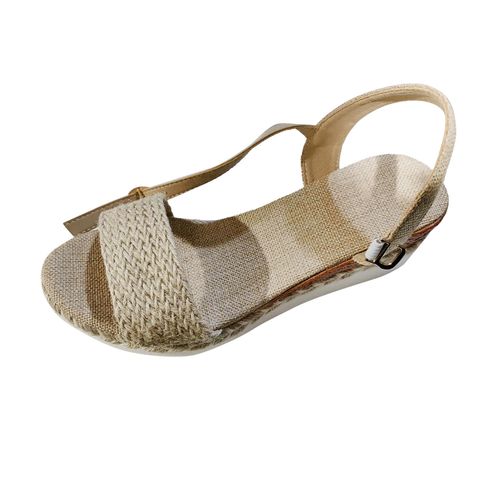 GYUJNB Trendy Chunky Wedge Sandals for Women Comfortable High Heel Open Toe Ankle Strap Size 7.5 Walmart