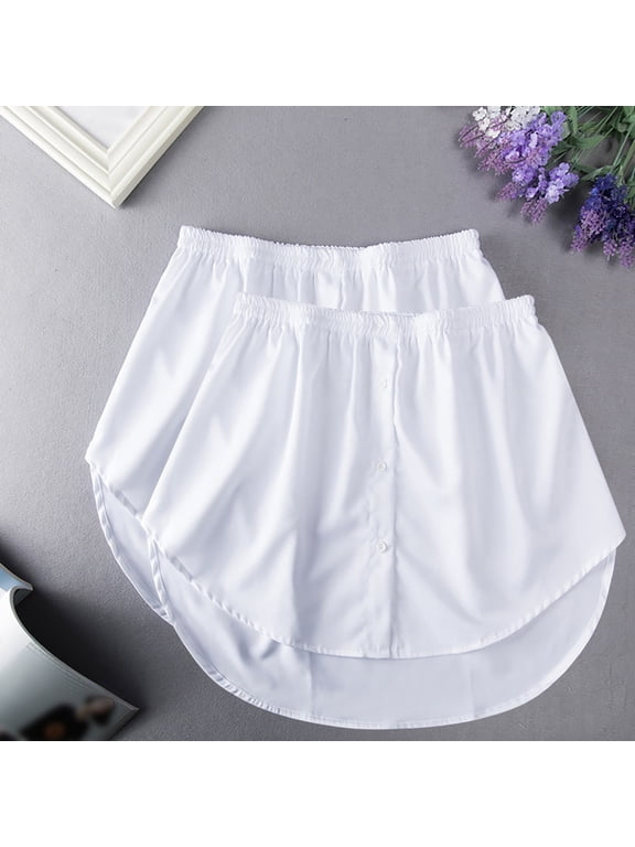 Plus Size Shirt Extender for Women Adjustable Layering Top Lower Sweep Shirt Half Length Skirt