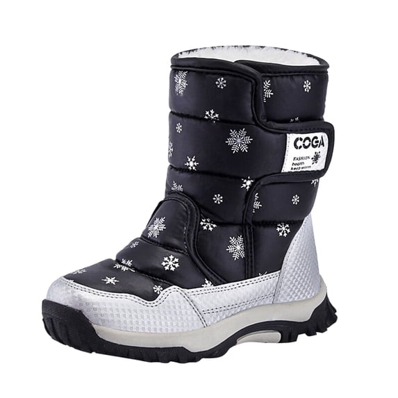 GYUJNB Toddler Winter Snow Boots Hook Loop Non Slip Warm Cold Weather Footwear for Kids for Everyday Winter Footwear,11.5