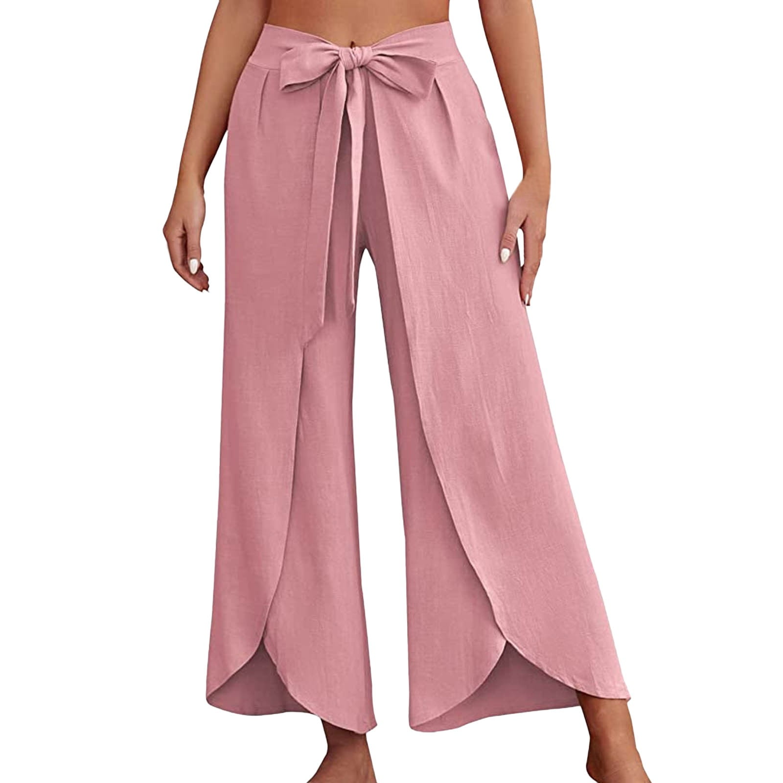 GYUJNB Wide Leg Causal Pants for Women Womens Flowy Summer Business
