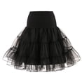 thumbnail image 1 of GYUJNB Women's 50s Petticoat Vintage Black Tulle Petticoat Puffy Tutu Skirts Crinoline Ballet Underskirts Half, 1 of 7