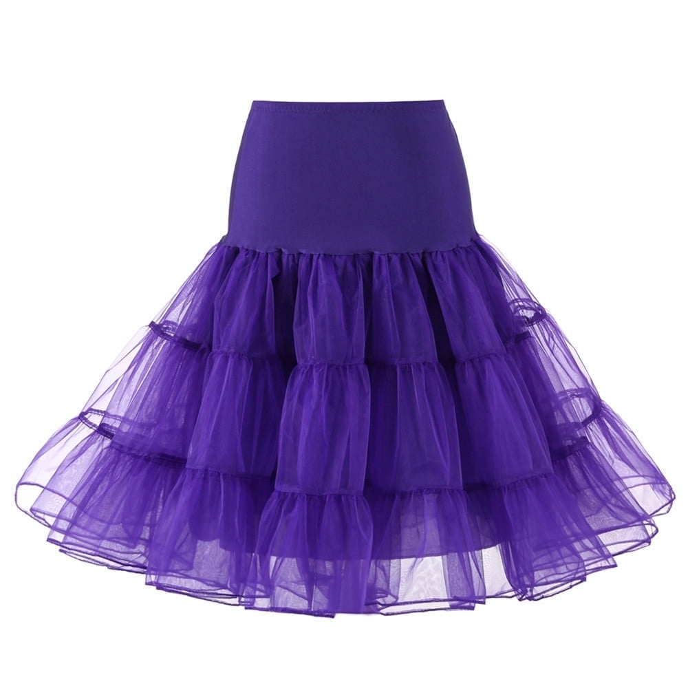 Musever 1950s Vintage Bubble Skirt - Tulle Petticoat Tutu, Lavender, Small/Medium (Knee Length)