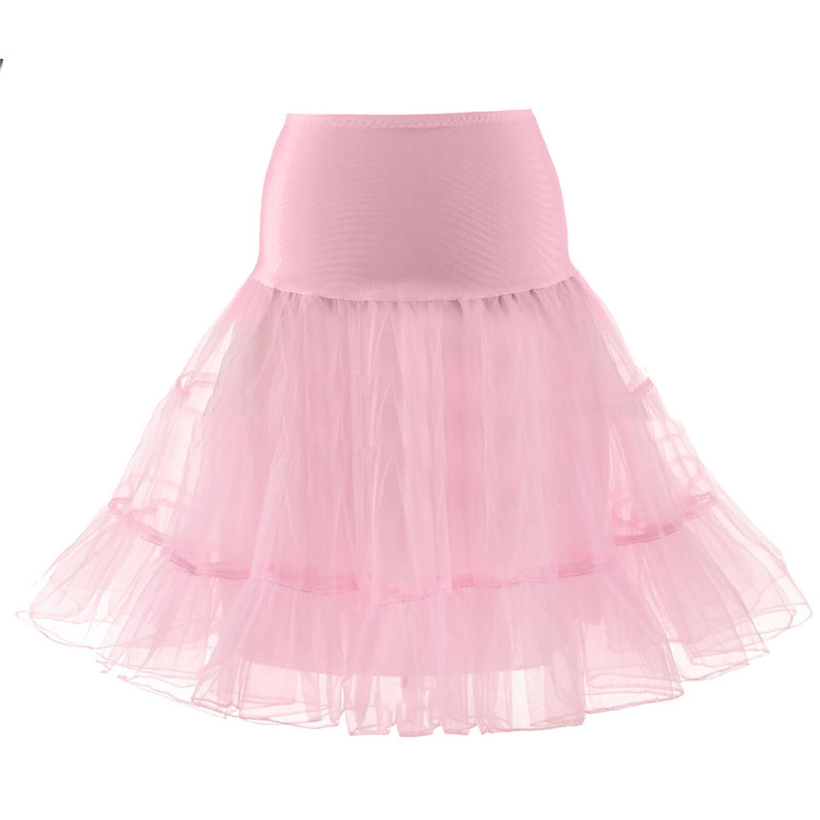 GYUJNB Women's 50s Petticoat Vintage White Tulle Petticoat Puffy Tutu