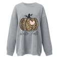 thumbnail image 1 of GYUJNB Womens Hello Fall Leopard Pumpkin Graphic Sweatshirt Crew Neck Oversized Long Sleeve Pullover Fall Thanksgiving Top,XXL, 1 of 6