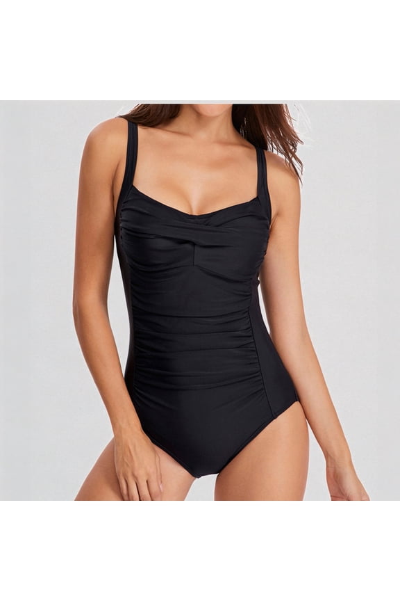 Womens One Piece Swimsuits Push Up Padded Bikini Swimwear Bathing Suit Monoki,S