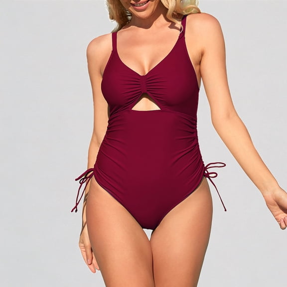 GYUJNB Womens One Piece Swimsuits Shapewear High Waist Seamless Bodysuit Push Up Bikini Set,M
