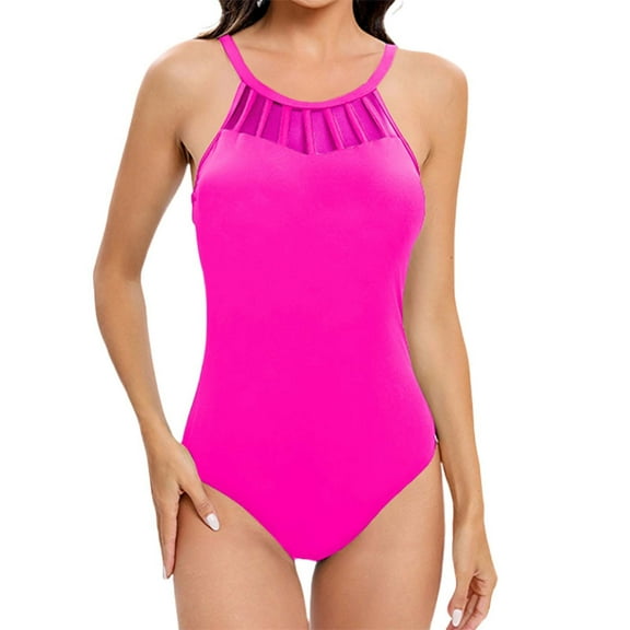 GYUJNB Womens One Piece Swimsuits Slimming Mesh Skintight Swimsuit Bikini,XXL