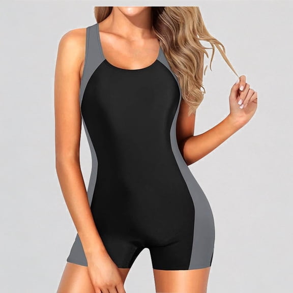 GYUJNB Womens One Piece Swimsuits Summer Sleeveless Vest Surfing Suit Sun Swimsuit,L