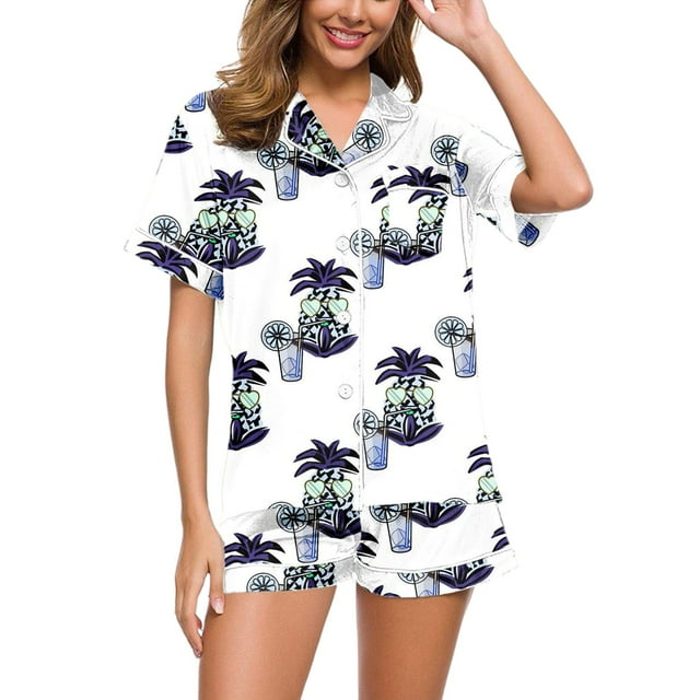 Little Sleepies Women's Easter Bunny Pajama Set Cute Short