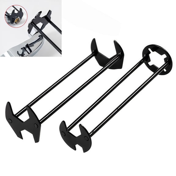 GYWHOOFT Basin Wrench, Multifunctional Sink Faucet Tool for Tight Spaces - Plumber’s Essential for Under Sink Kitchen & Bathroom Repair (A+B)