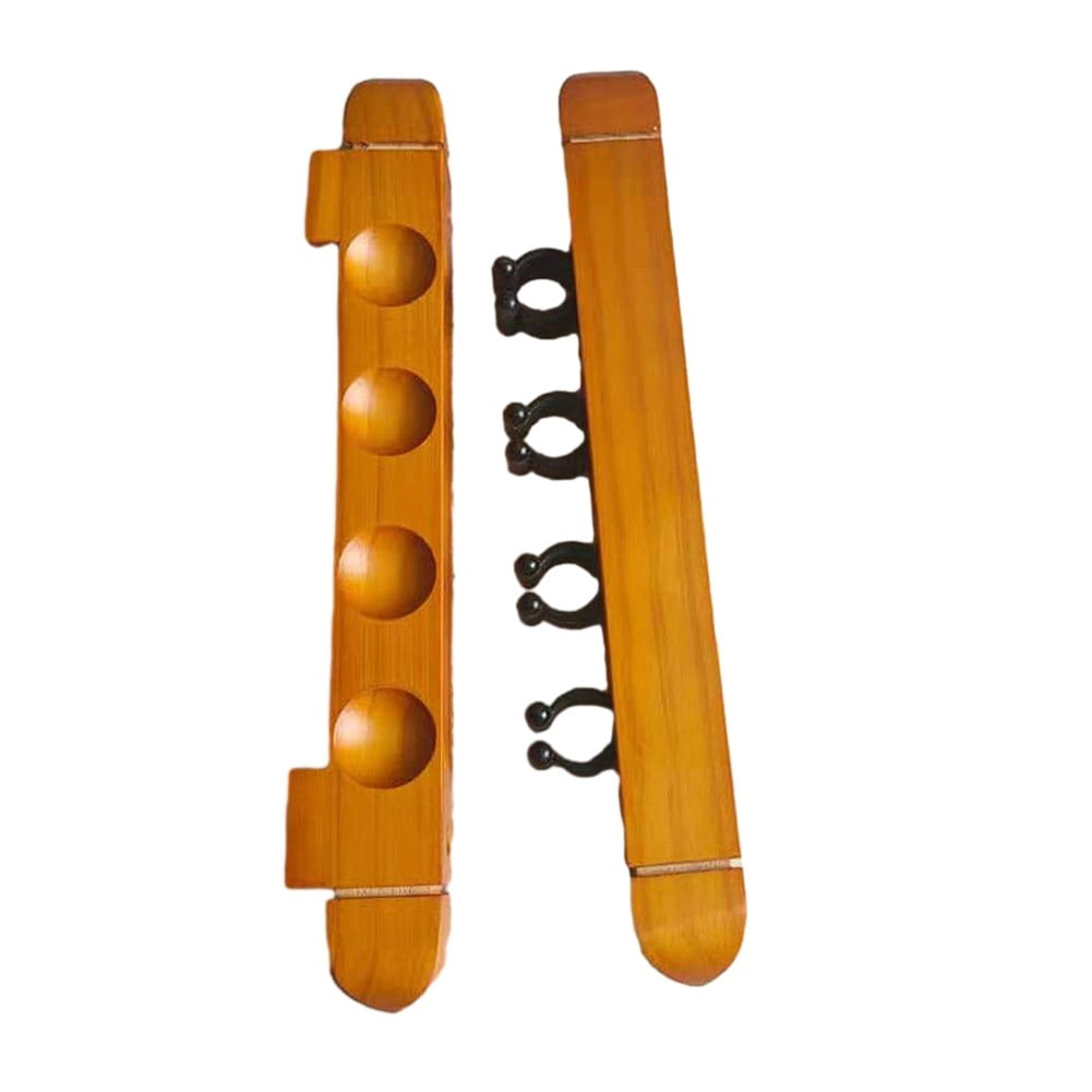 GYZEE 1 Pair Billiard Pool Cue Rack Wall Mount 4Slot Hanging Snooker