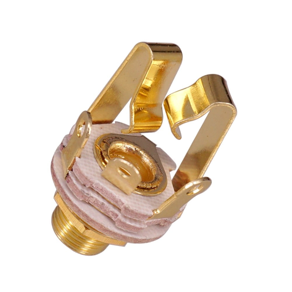 GYZEE 6.35Mm Electric Guitar Jacks 3 Pole Stereo Panel Mount Plug