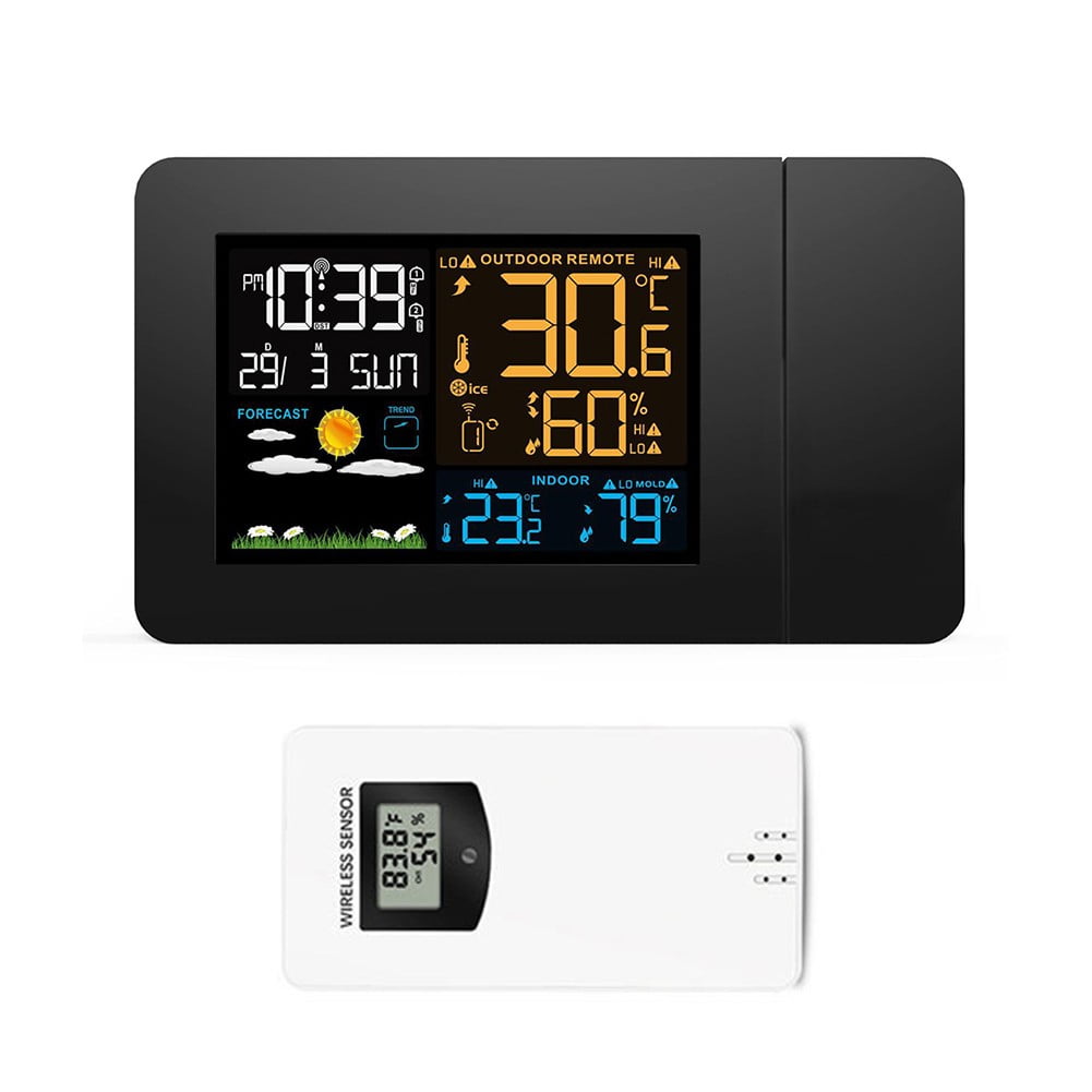 GYZEE Fj3391 Digital Weather Station Clock Projector Temperature And