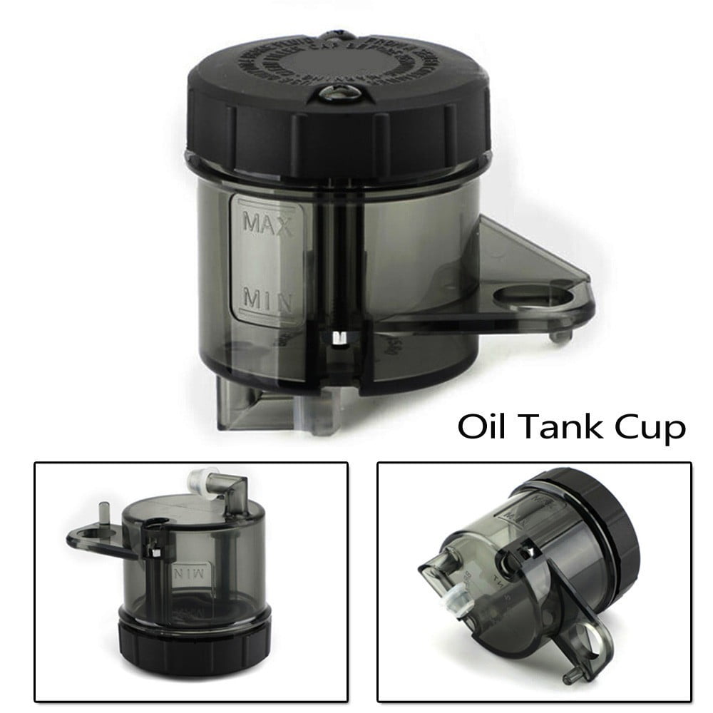 GYZEE Motorcycle Black Front Brake Clutch Master Cylinder Fluid Reservoir Oil Tank Cup