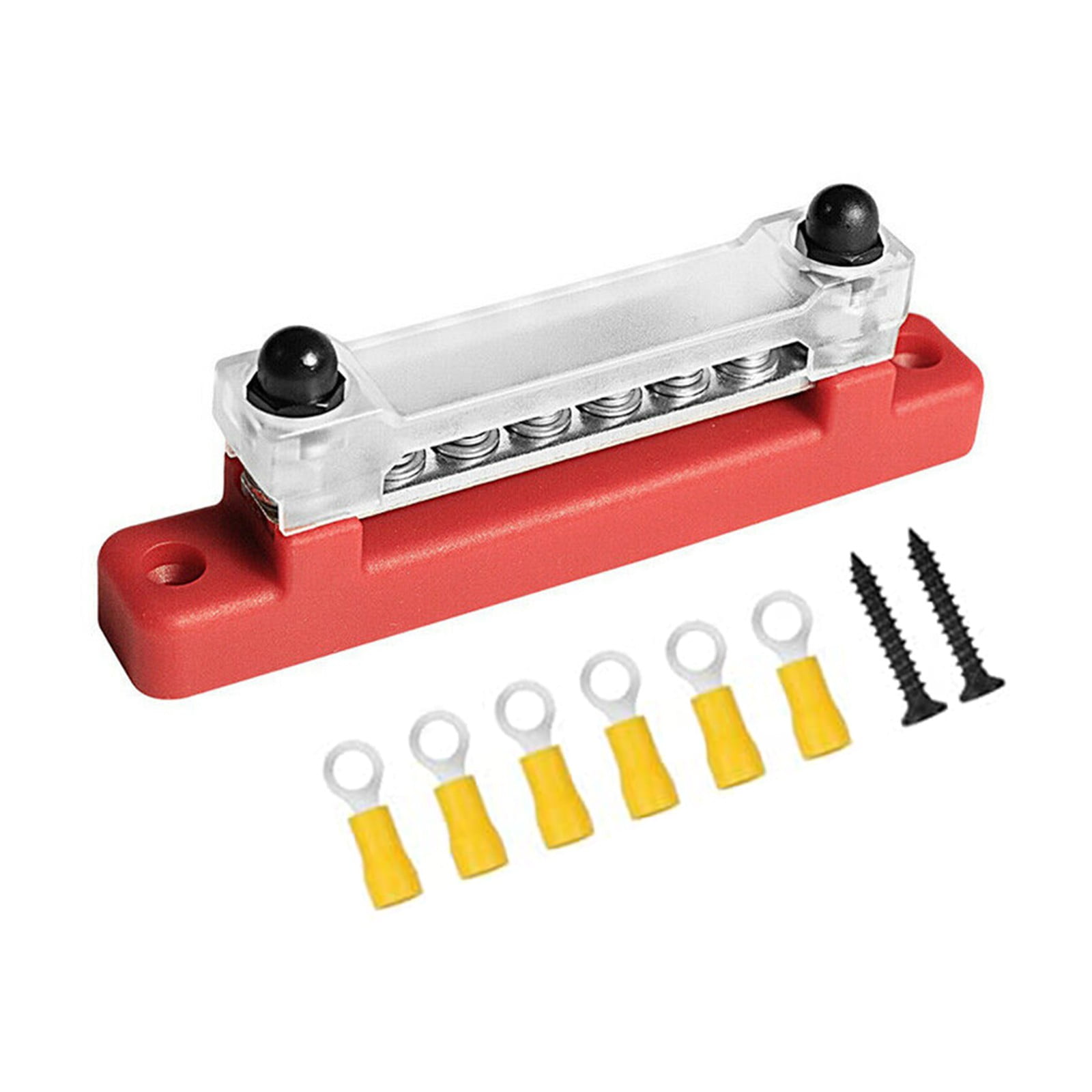 GYZEE Single Row Bus Bar With 6 M4 Screw Terminals Bus Bar Box 12V48V