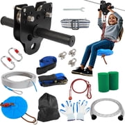 GYZJ 100FT Zipline for Backyard Kids and Adults - Up To 400LBS Zip Line Trolley, Play Sets Outdoor