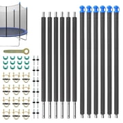 GYZJ Trampoline Straight Poles Replacement 6PCS, 8-16FT Universal Enclosure Poles