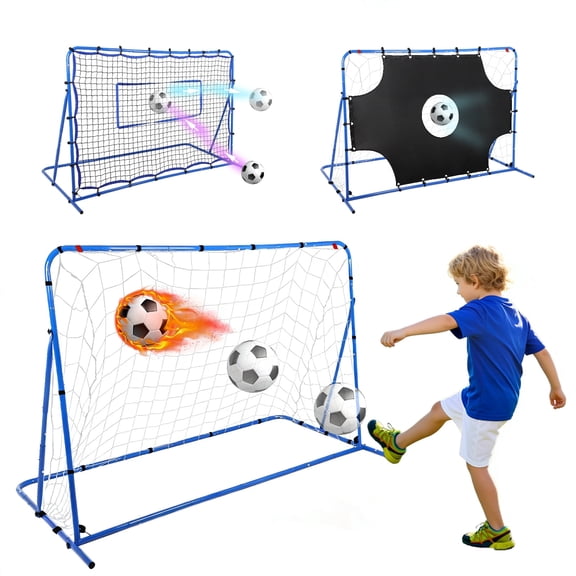 GYZJ 6x4FT Soccer Rebounder Net, Quick-Switch Angle 3 Mode Easy Setup Soccer Goal Rebounder for Control,Passing Practice,Soccer Training Equipment for Kids Teens & Adults