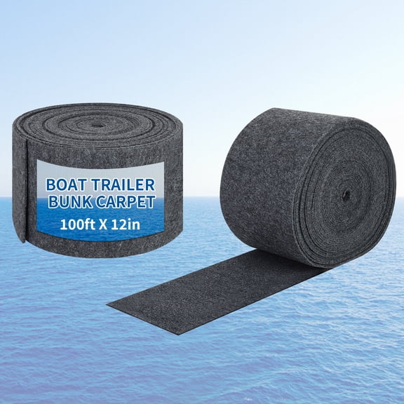 GYZJ Boat Trailer Bunk Carpet: 100ft x 12in Marine Trailer Bunk Carpets, 21oz Boat Trailer Padding for Runners,Jet Ski,Gray,3/16 Inch