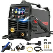GZ GUOZHI 110V/220V 210A MIG Welder, 8 in 1 Multi-Process Aluminum Welding Machine, Pulse MIG, Gas MIG/MAG, Gasless Flux Core MIG, Lift TIG, Stick, Spot Welding, Spool Gun