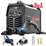 GZ GUOZHI 140A MIG Welder, 110V 3 in 1 Multi-Process Welding Machine Gasless Flux Core Welder MIG, MMA, Lift TIG(22.5LB)