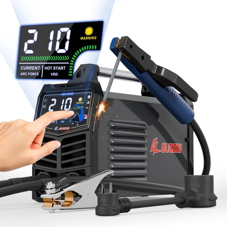 GZ GUOZHI 210A Stick Welder, Smart LED Welder Machine, 110V/220V High-Power ARC Welder Tools,Compatible with All Welding Rods