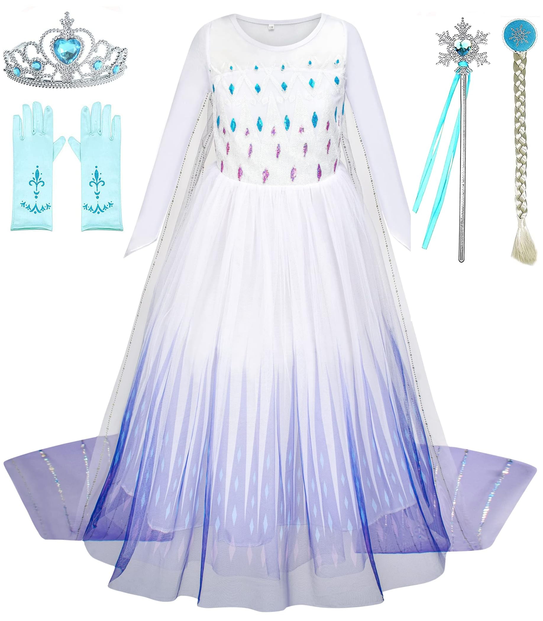 GZ-LAOPAITOU Princess Dress for Frozen Girls Costume for ELsa Toddler Birthday Christmas 2-10Years …