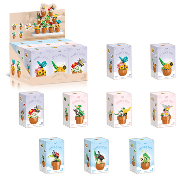 GZBrick 9 Flowers Building Set Botanical Bonsai for Boys Girls Not Compatible with Lego 1779Pcs