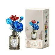 GZBrick Blue Rose Flower Bouquet Building Sets with Vase for Adults Girls Not Compatible with Lego 358 Pcs