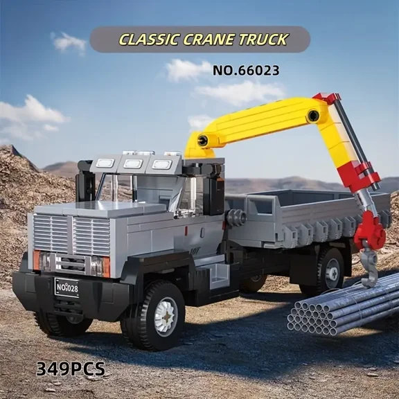 GZBrick Classic Crane Truck Building Sets Compatible with Lego Transport Vehicle Model Cars for Adults Boy 349PCS