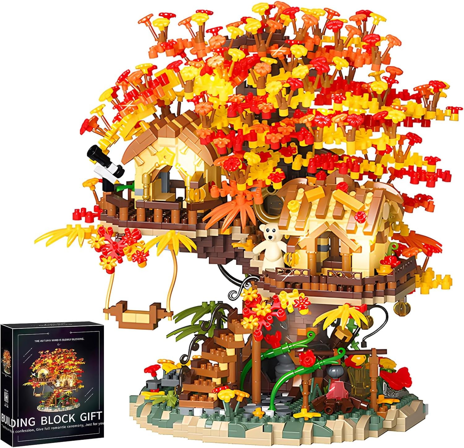 チェリーのママ GZBrick Cherry Blossom Bonsai Tree House Building Sets Compatible